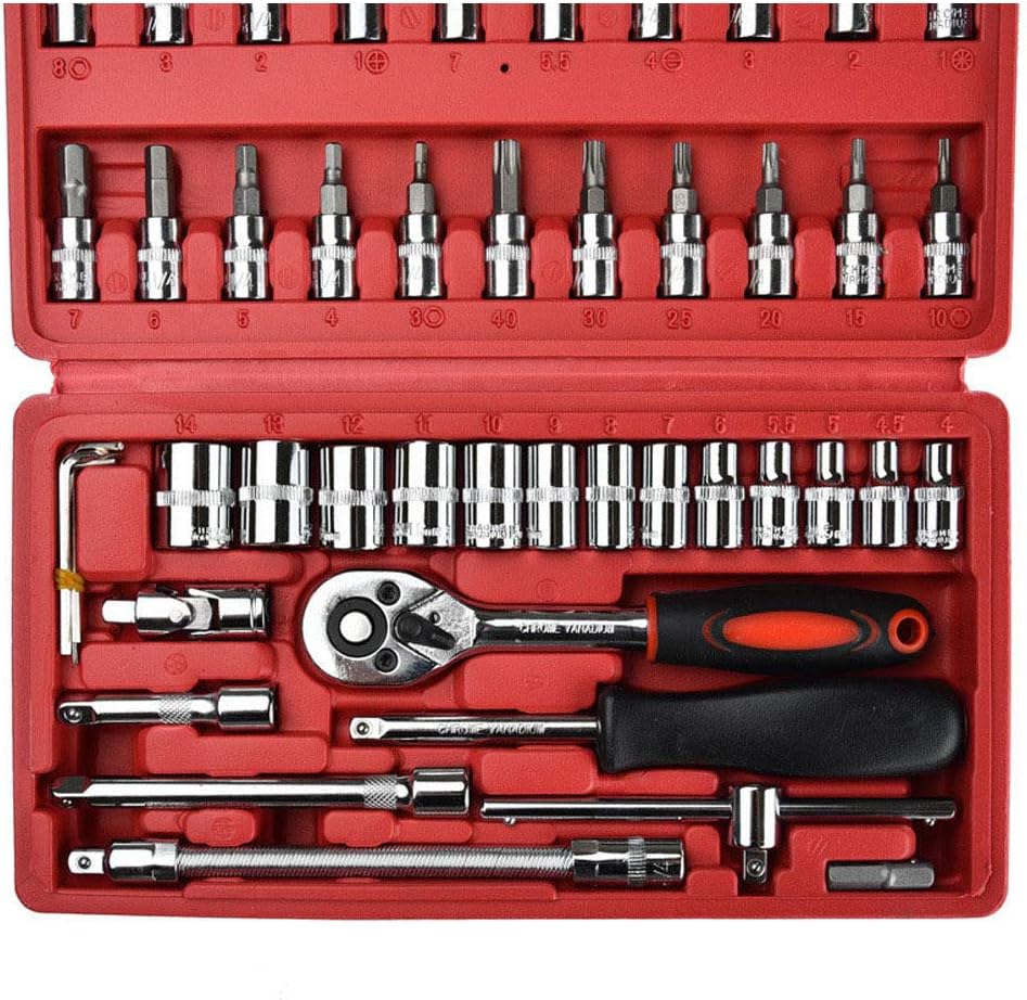 مجموعة أدوات ميكانيكية متكاملة للمحترفين والهواة-  46 قطعة